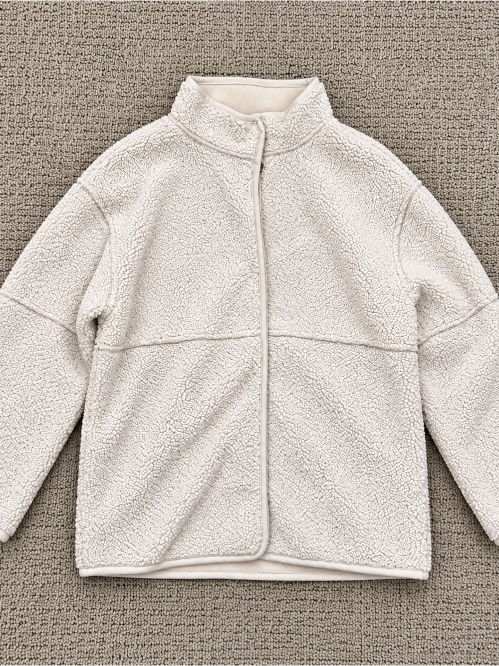 Tommy Bahama Reversible Teddy Sherpa Jacket Oatmeal Size M NWT